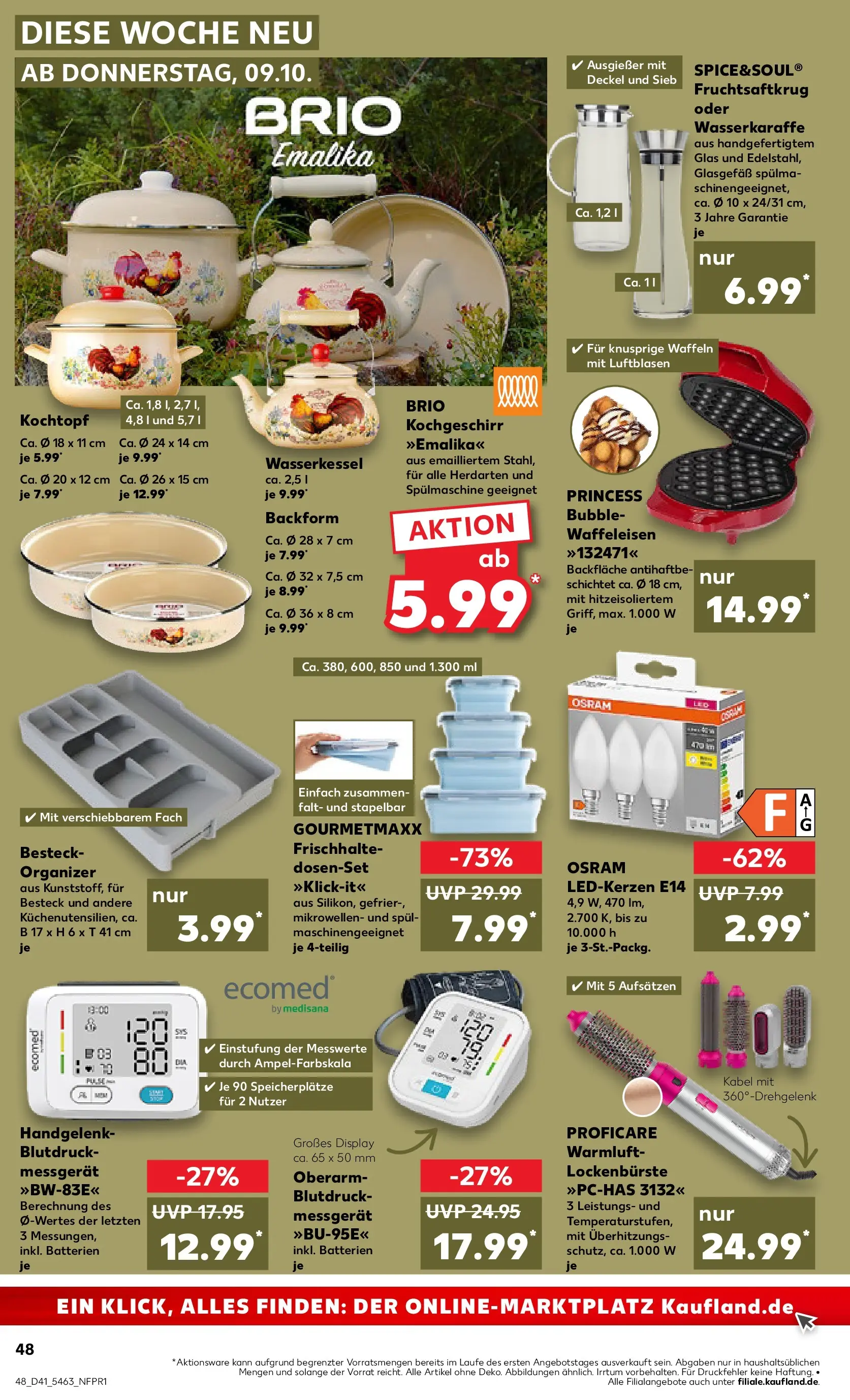 Prospekt Kaufland ab 08.10.2025 » Angebote und Werbung Online | Seite: 48 | Produkte: Kabel, Batterien, Waffeln, Waffeleisen Prospekt Kaufland ab 08.10.2025 » Angebote Online zum Blättern | Seite: 48 | Produkte: Kabel, Batterien, Waffeln, Waffeleisen