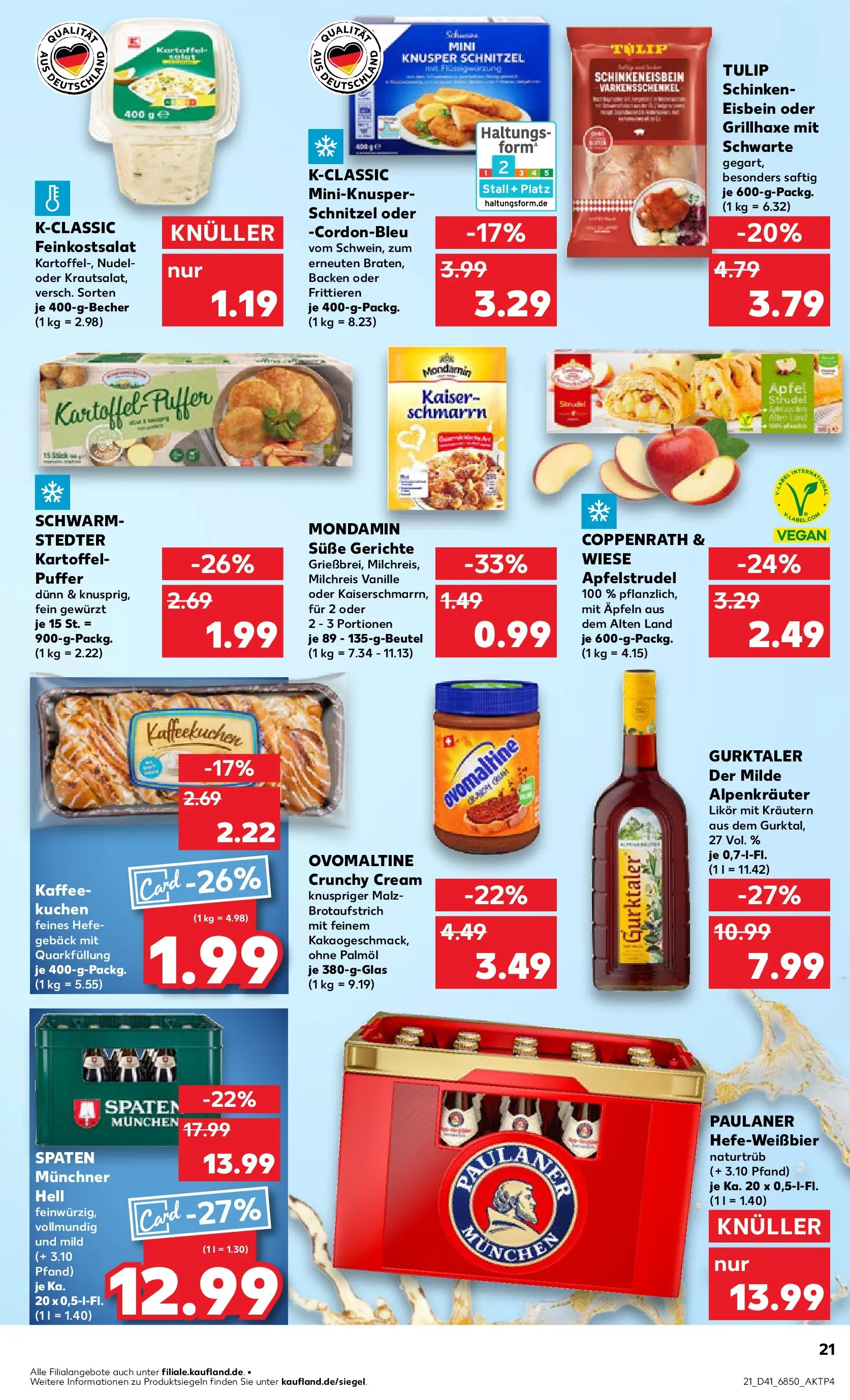 Prospekt Kaufland ab 08.10.2025 » Angebote und Werbung Online | Seite: 21 | Produkte: Ovomaltine, Likör, Kuchen, Paulaner Prospekt Kaufland ab 08.10.2025 » Angebote Online zum Blättern | Seite: 21 | Produkte: Ovomaltine, Likör, Kuchen, Paulaner