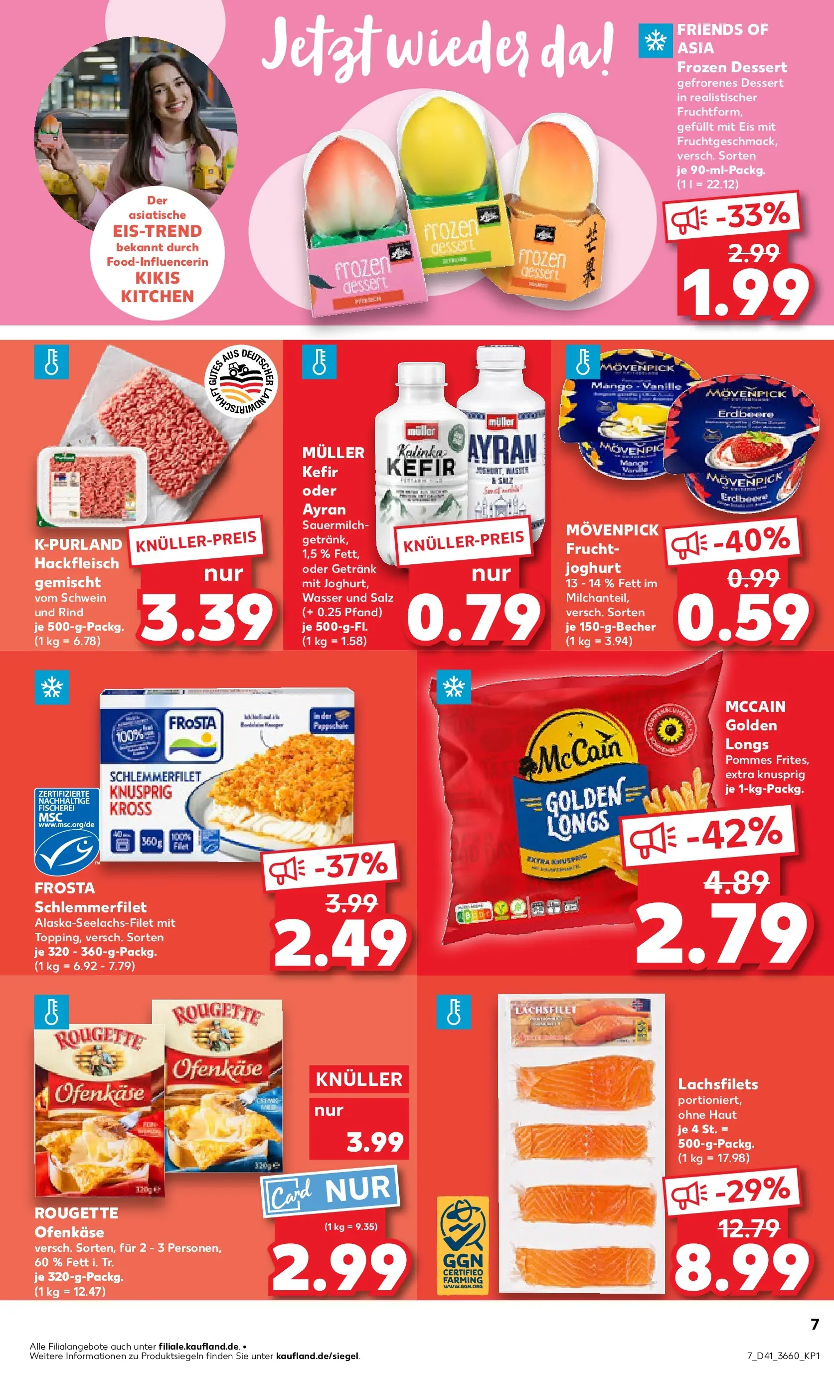 Prospekt Kaufland ab 08.10.2025 » Angebote und Werbung Online | Seite: 7 | Produkte: Rougette ofenkase, McCain, Salz, Eis Prospekt Kaufland ab 08.10.2025 » Angebote Online zum Blättern | Seite: 7 | Produkte: Rougette ofenkase, McCain, Salz, Eis