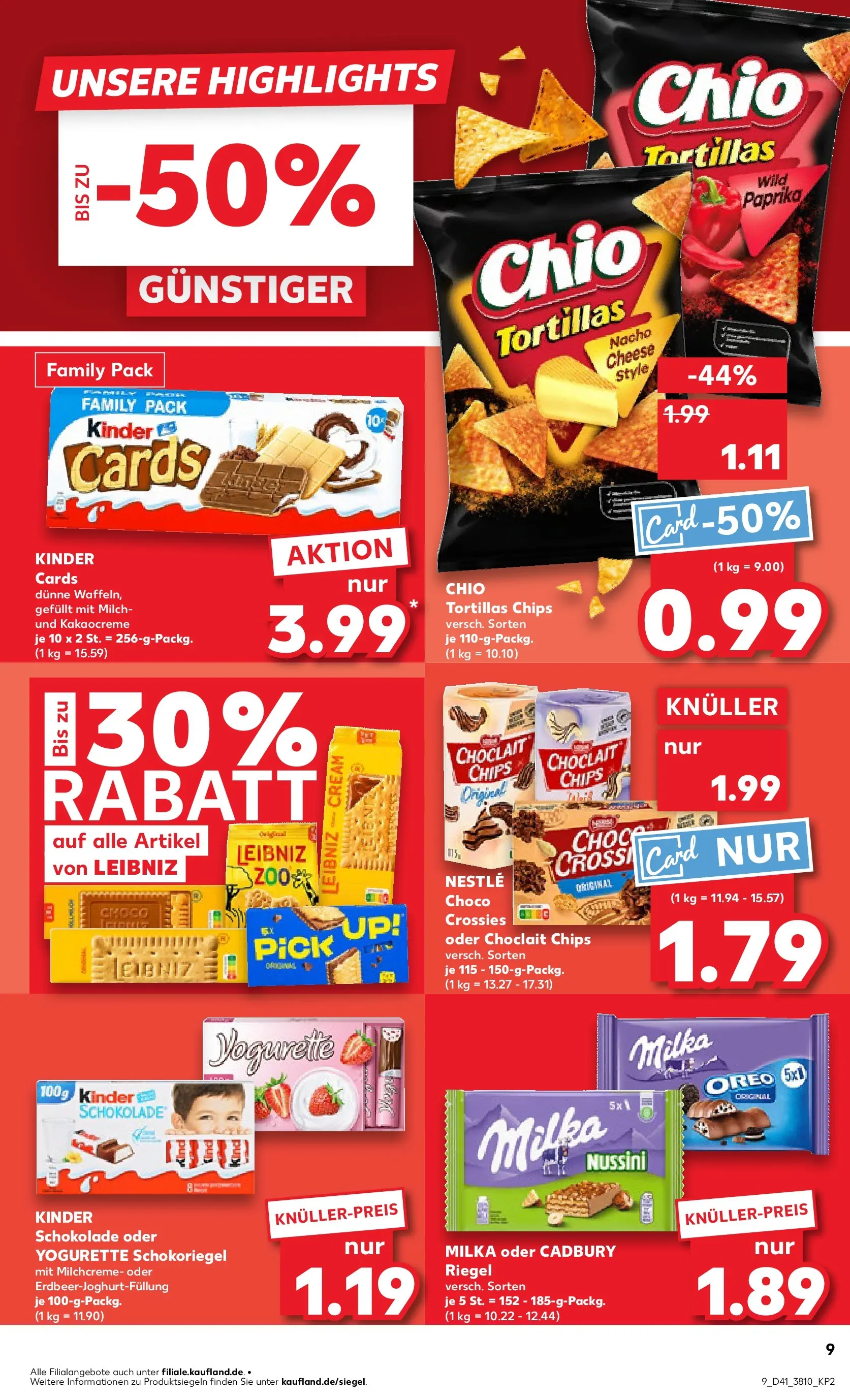 Prospekt Kaufland ab 08.10.2025 » Angebote und Werbung Online | Seite: 9 | Produkte: Milch, Schokolade, Paprika, Chips Prospekt Kaufland ab 08.10.2025 » Angebote Online zum Blättern | Seite: 9 | Produkte: Milch, Schokolade, Paprika, Chips