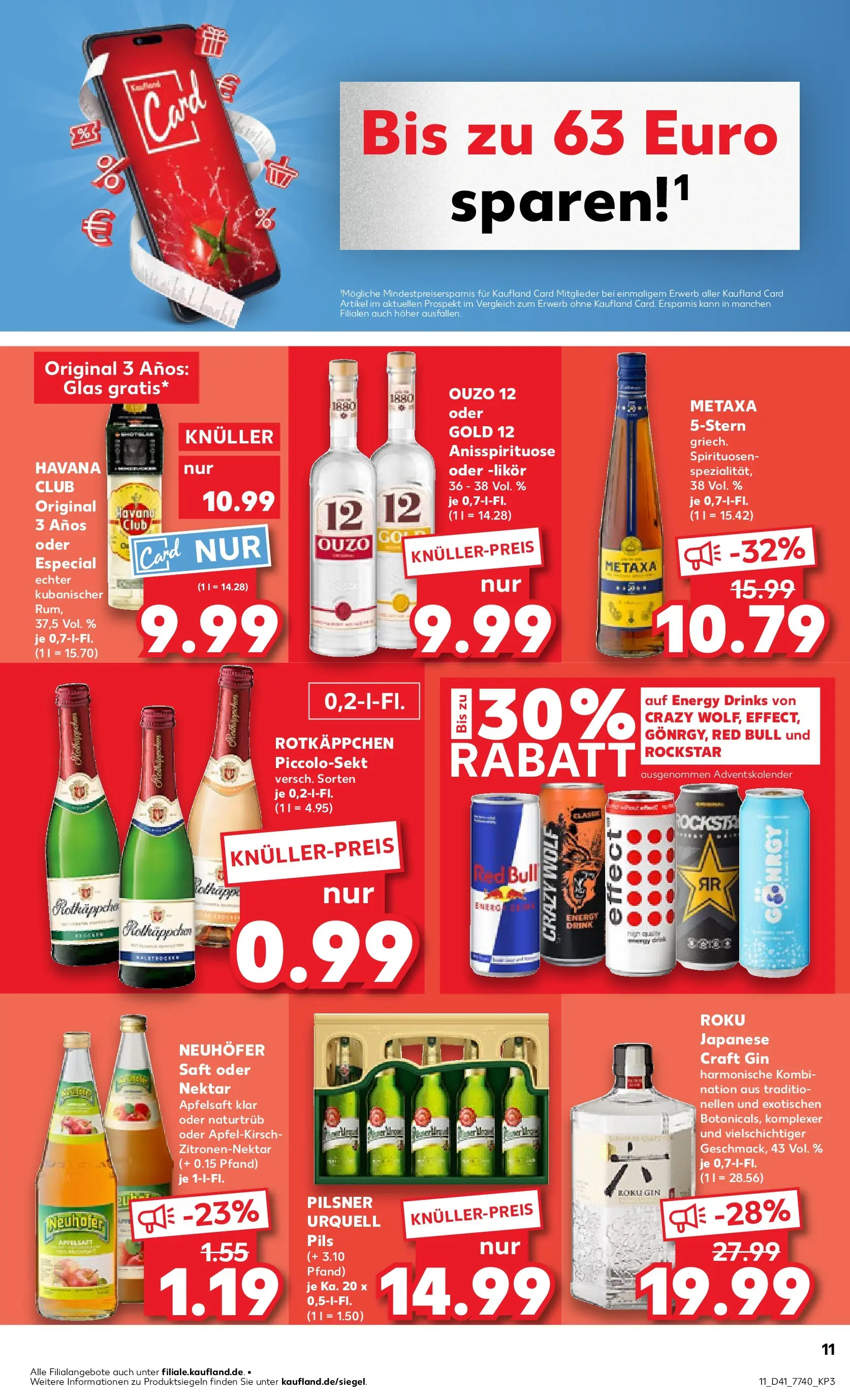 Prospekt Kaufland ab 09.10.2025 » Angebote und Werbung Online | Seite: 11 | Produkte: Ouzo 12, Energy, Likör, Apfelsaft Prospekt Kaufland ab 09.10.2025 » Angebote Online zum Blättern | Seite: 11 | Produkte: Ouzo 12, Energy, Likör, Apfelsaft