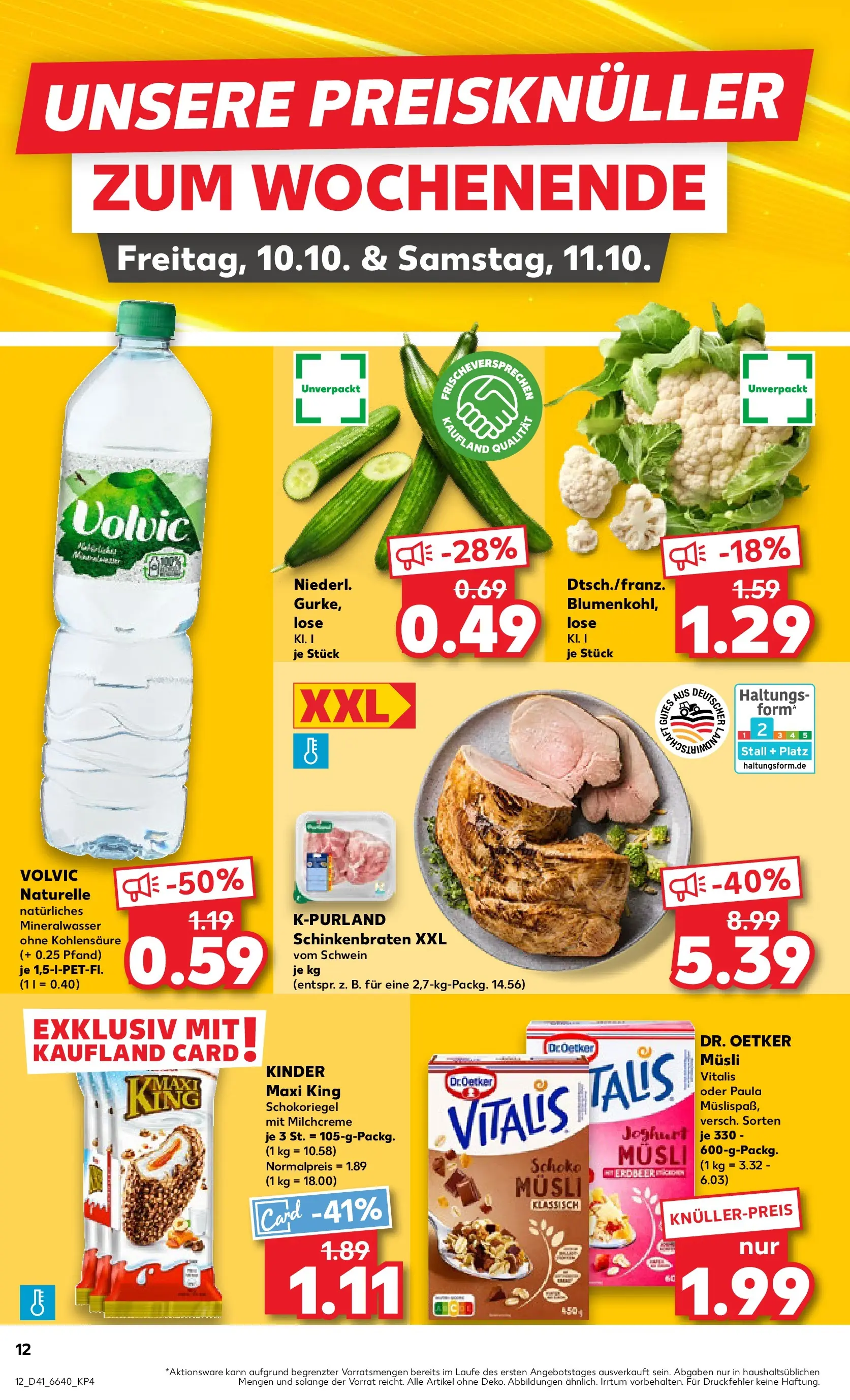 Prospekt Kaufland ab 08.10.2025 » Angebote und Werbung Online | Seite: 12 | Produkte: Musli, Joghurt, Mineralwasser, Volvic Prospekt Kaufland ab 08.10.2025 » Angebote Online zum Blättern | Seite: 12 | Produkte: Musli, Joghurt, Mineralwasser, Volvic