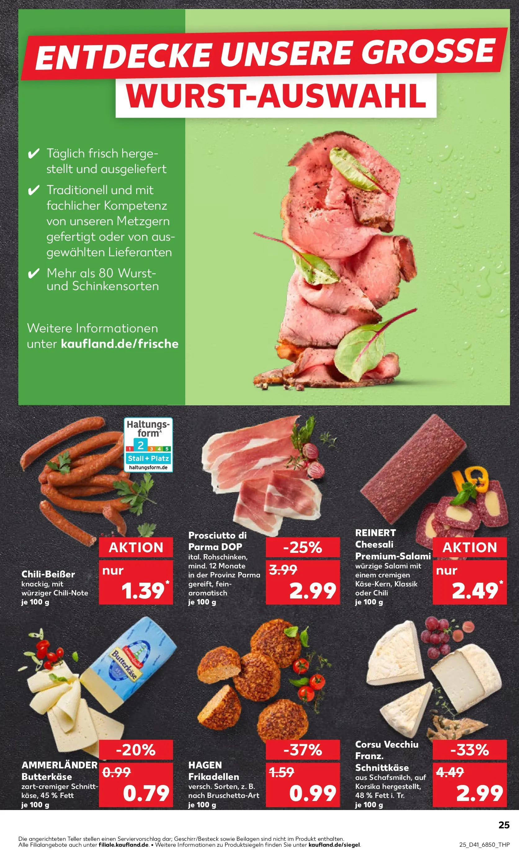 Prospekt Kaufland ab 08.10.2025 » Angebote und Werbung Online | Seite: 25 | Produkte: Butter, Wurst, Chili, Salami Prospekt Kaufland ab 08.10.2025 » Angebote Online zum Blättern | Seite: 25 | Produkte: Butter, Wurst, Chili, Salami