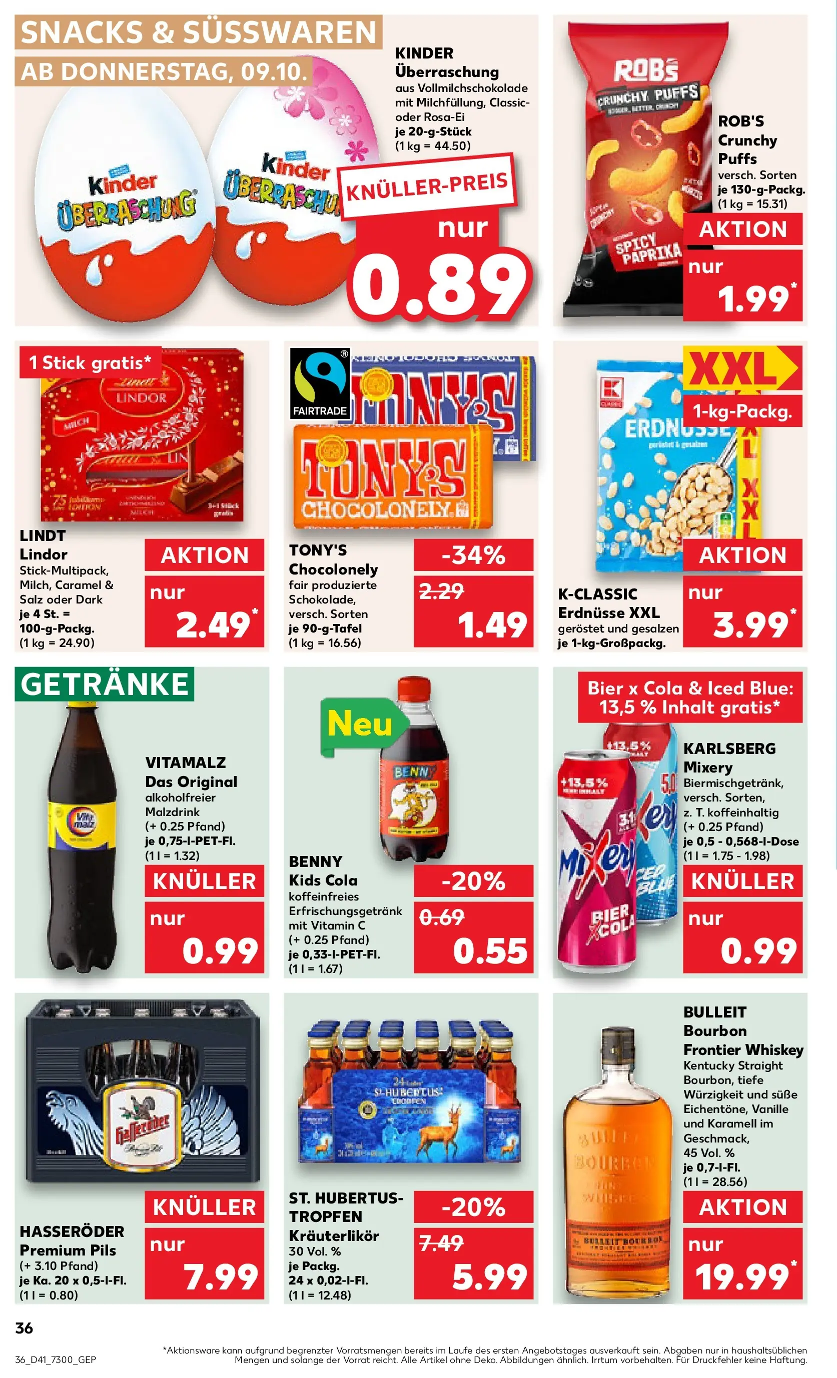 Prospekt Kaufland ab 08.10.2025 » Angebote und Werbung Online | Seite: 36 | Produkte: Erdnüsse, Salz, Mixery, Whiskey Prospekt Kaufland ab 08.10.2025 » Angebote Online zum Blättern | Seite: 36 | Produkte: Erdnüsse, Salz, Mixery, Whiskey