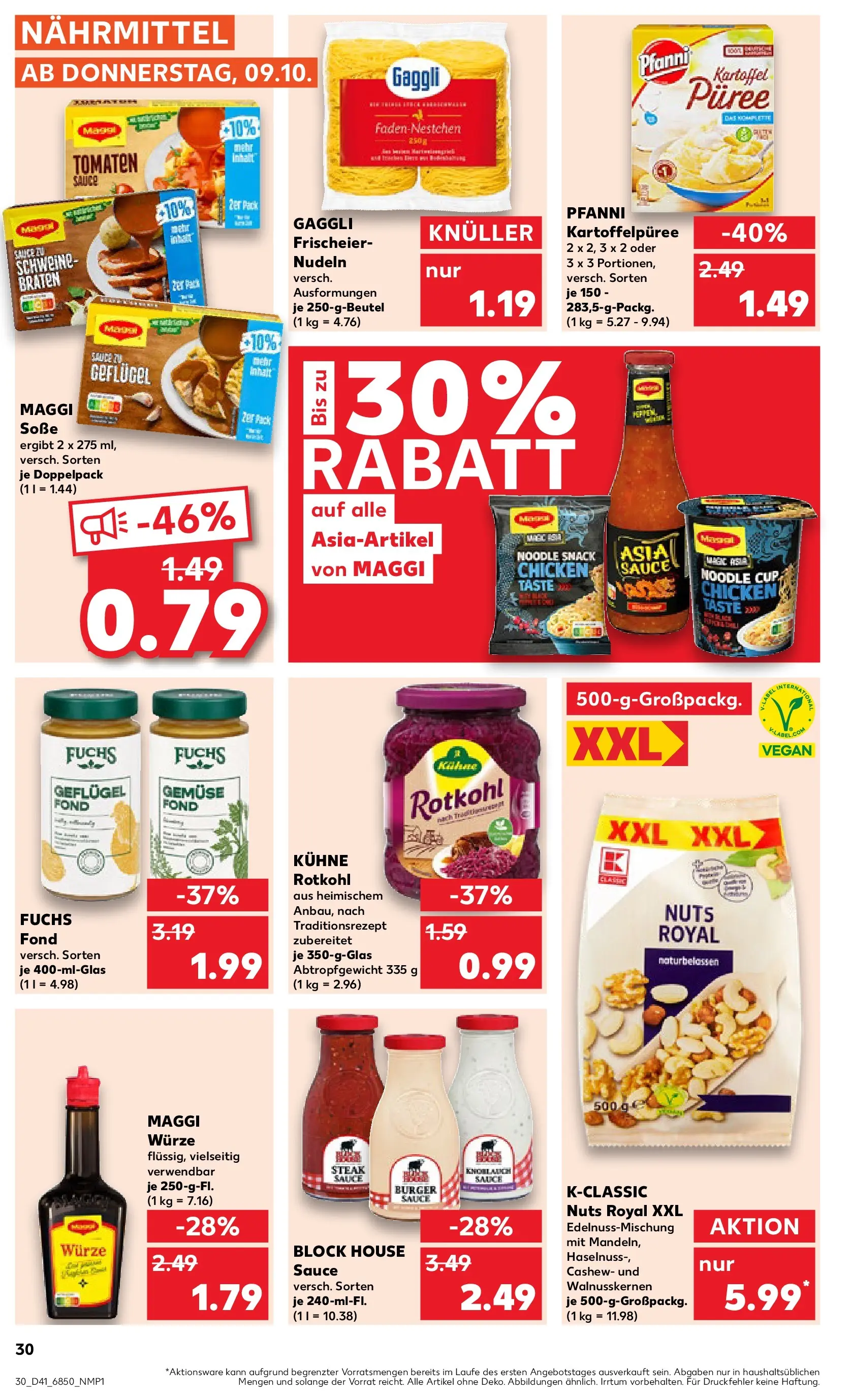 Prospekt Kaufland ab 08.10.2025 » Angebote und Werbung Online | Seite: 30 | Produkte: Knoblauch, Pasta, Steak, Maus Prospekt Kaufland ab 08.10.2025 » Angebote Online zum Blättern | Seite: 30 | Produkte: Knoblauch, Pasta, Steak, Maus