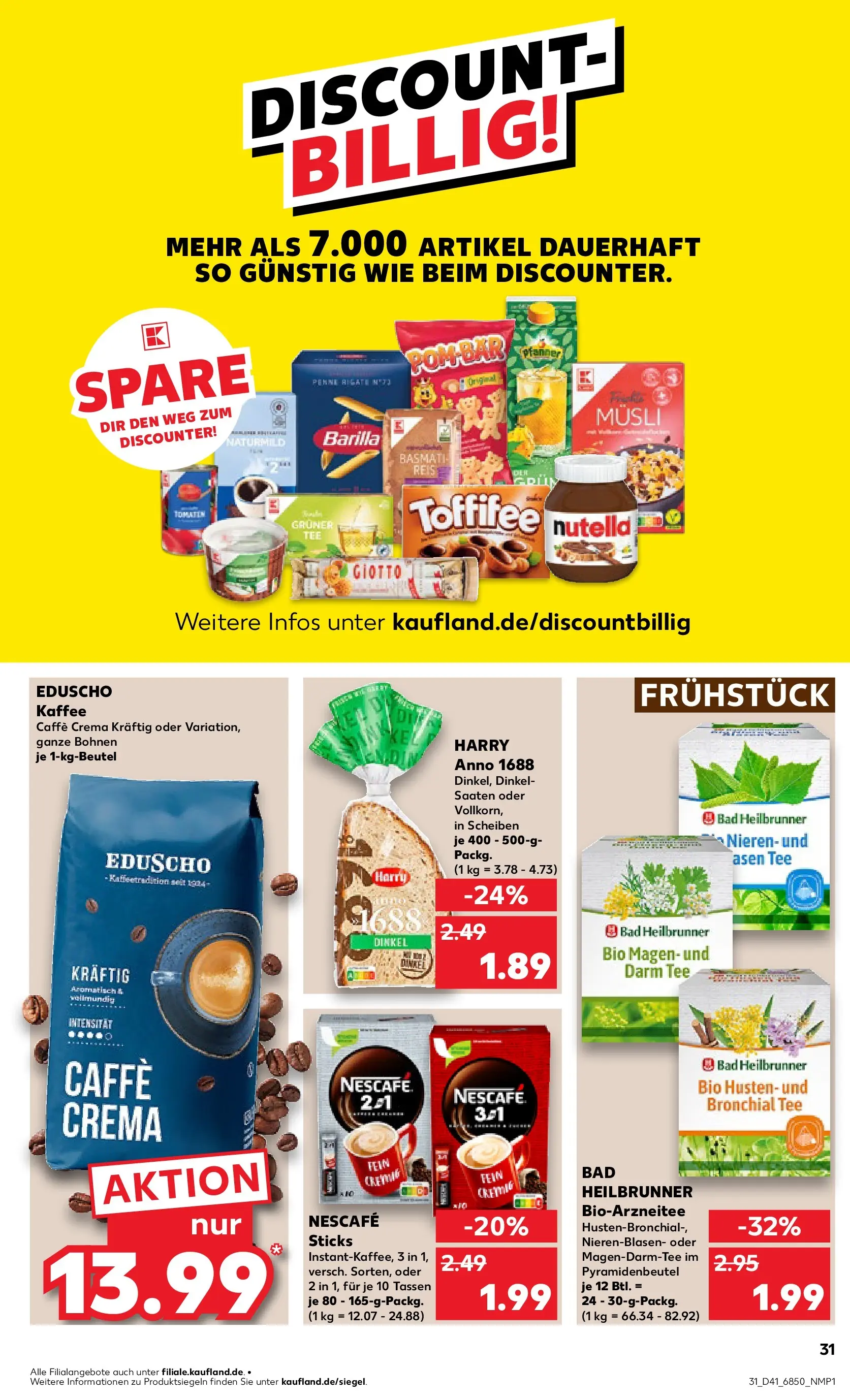 Prospekt Kaufland ab 08.10.2025 » Angebote und Werbung Online | Seite: 31 | Produkte: Nescafe, Barilla, Bad, Tomaten Prospekt Kaufland ab 08.10.2025 » Angebote Online zum Blättern | Seite: 31 | Produkte: Nescafe, Barilla, Bad, Tomaten