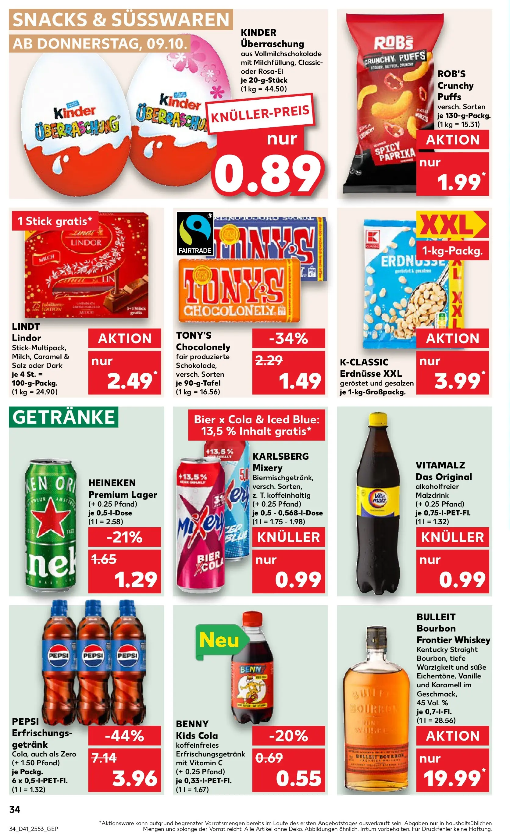 Prospekt Kaufland ab 08.10.2025 » Angebote und Werbung Online | Seite: 42 | Produkte: Erdnüsse, Cola, Pepsi, Lindt Prospekt Kaufland ab 08.10.2025 » Angebote Online zum Blättern | Seite: 42 | Produkte: Erdnüsse, Cola, Pepsi, Lindt