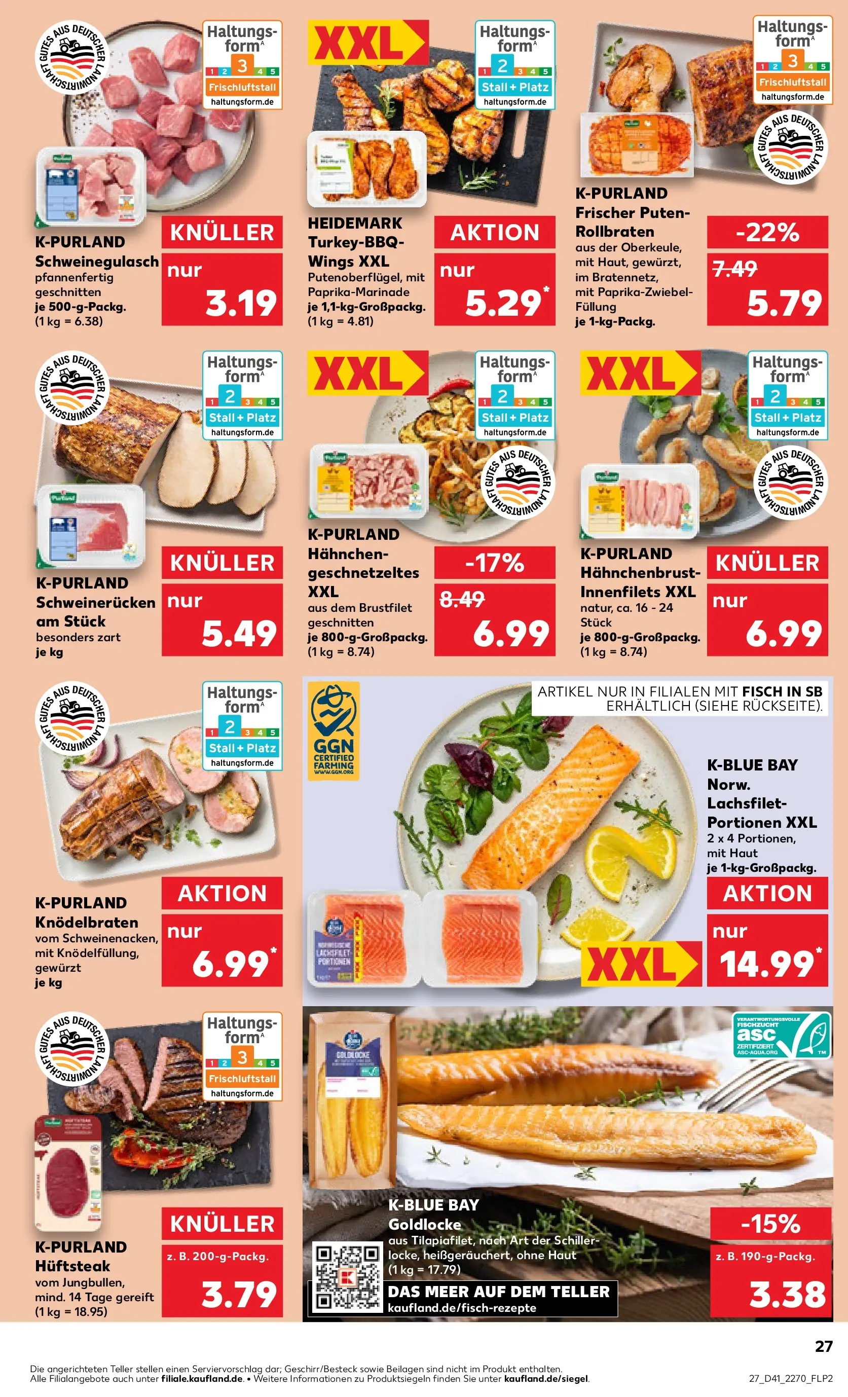 Prospekt Kaufland ab 08.10.2025 » Angebote und Werbung Online | Seite: 35 | Produkte: Hahnchen, Fisch, Schweinerucken, Hahnchenbrust Prospekt Kaufland ab 08.10.2025 » Angebote Online zum Blättern | Seite: 35 | Produkte: Hahnchen, Fisch, Schweinerucken, Hahnchenbrust