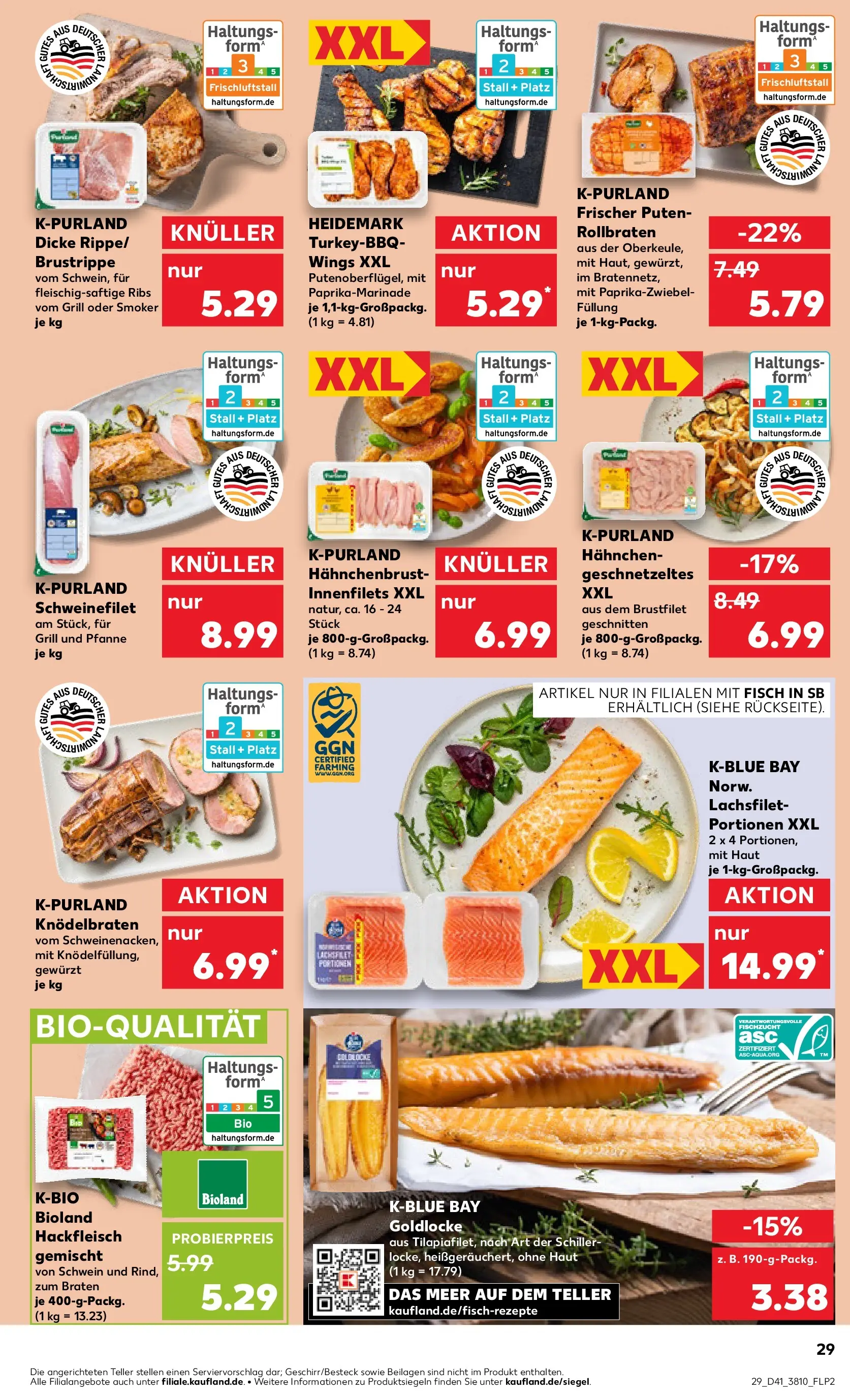 Prospekt Kaufland ab 09.10.2025 » Angebote und Werbung Online | Seite: 29 | Produkte: Hahnchen, Schweinefilet, Hackfleisch, Hahnchenbrust Prospekt Kaufland ab 09.10.2025 » Angebote Online zum Blättern | Seite: 29 | Produkte: Hahnchen, Schweinefilet, Hackfleisch, Hahnchenbrust