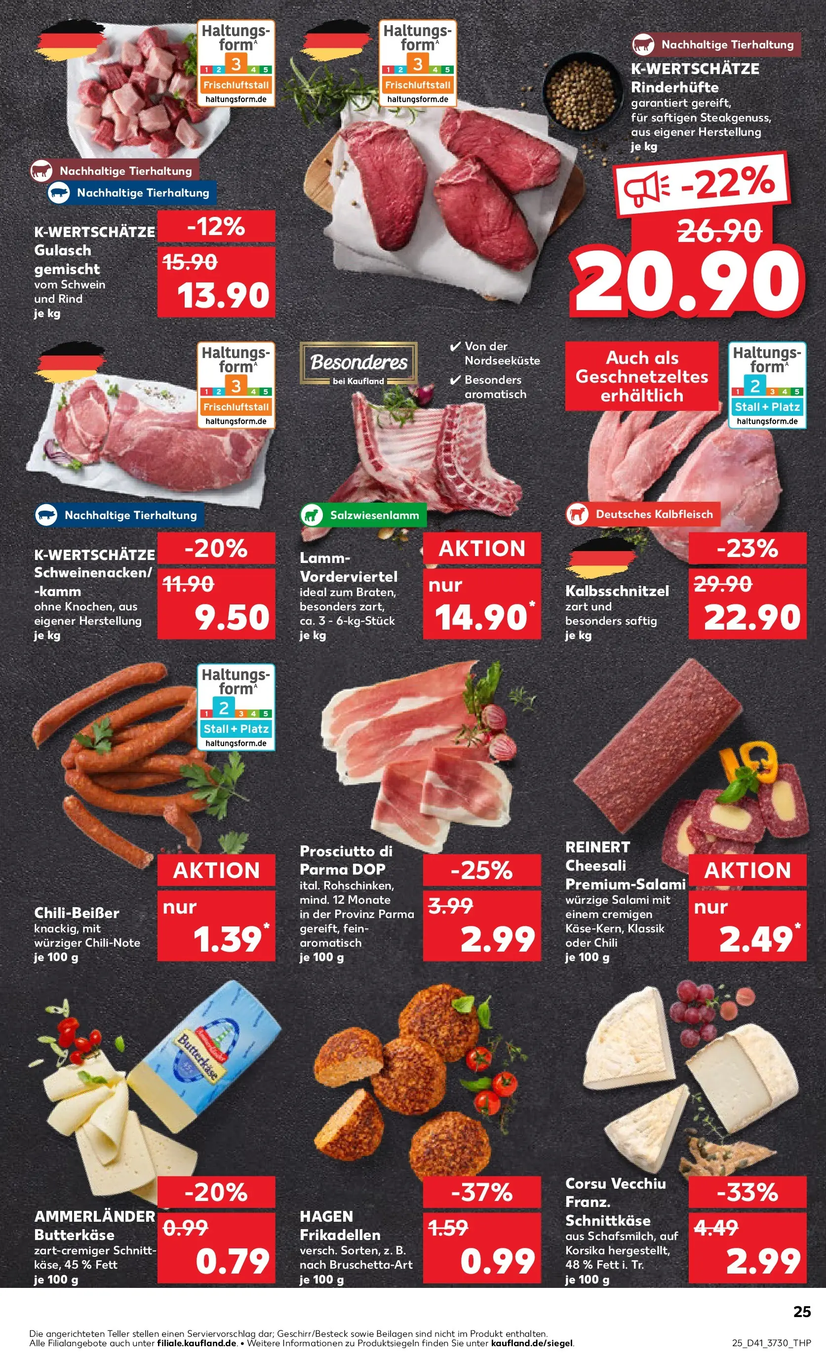Prospekt Kaufland ab 09.10.2025 » Angebote Online zum Blättern | Seite: 25 | Produkte: Butter, Gulasch, Chili, Salami