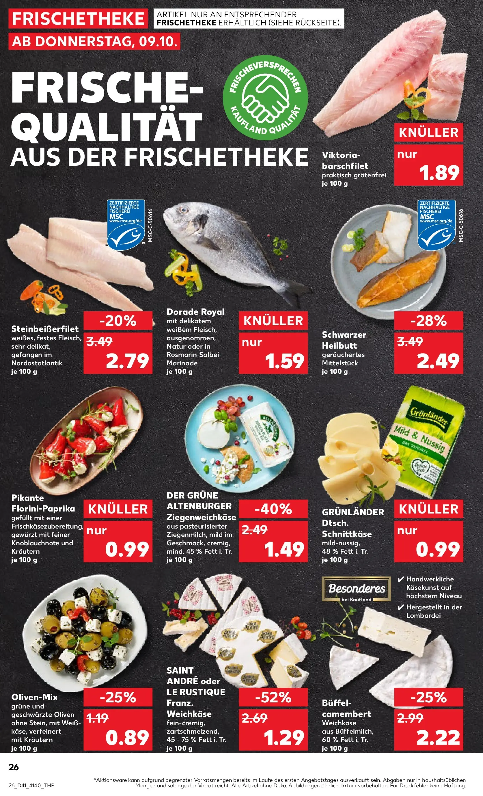 Prospekt Kaufland ab 08.10.2025 » Angebote Online zum Blättern | Seite: 26 | Produkte: Dorade, Grunlander