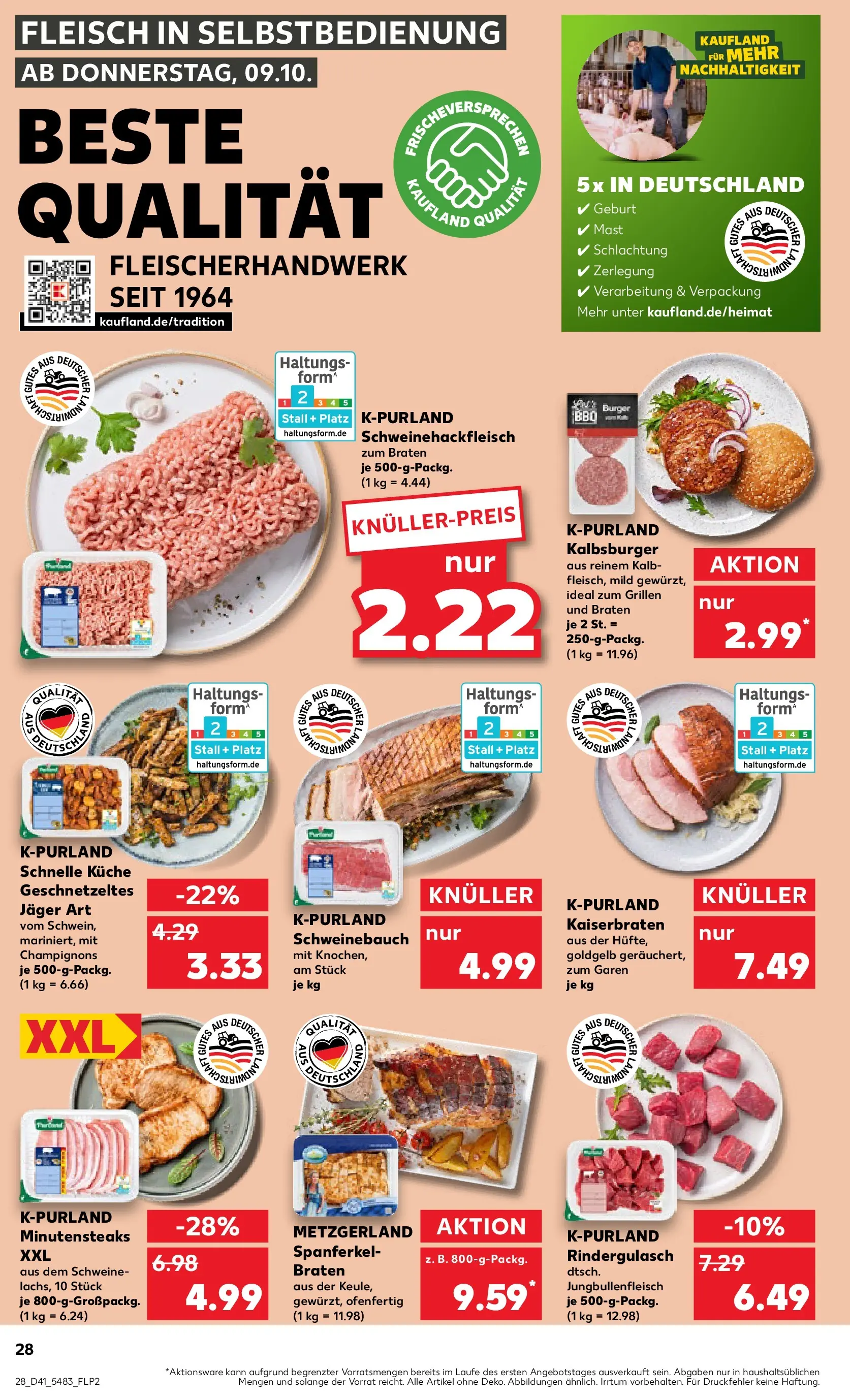 Prospekt Kaufland ab 08.10.2025 » Angebote und Werbung Online | Seite: 28 | Produkte: Schweinebauch, Küche, Burger, Steak Prospekt Kaufland ab 08.10.2025 » Angebote Online zum Blättern | Seite: 28 | Produkte: Schweinebauch, Küche, Burger, Steak