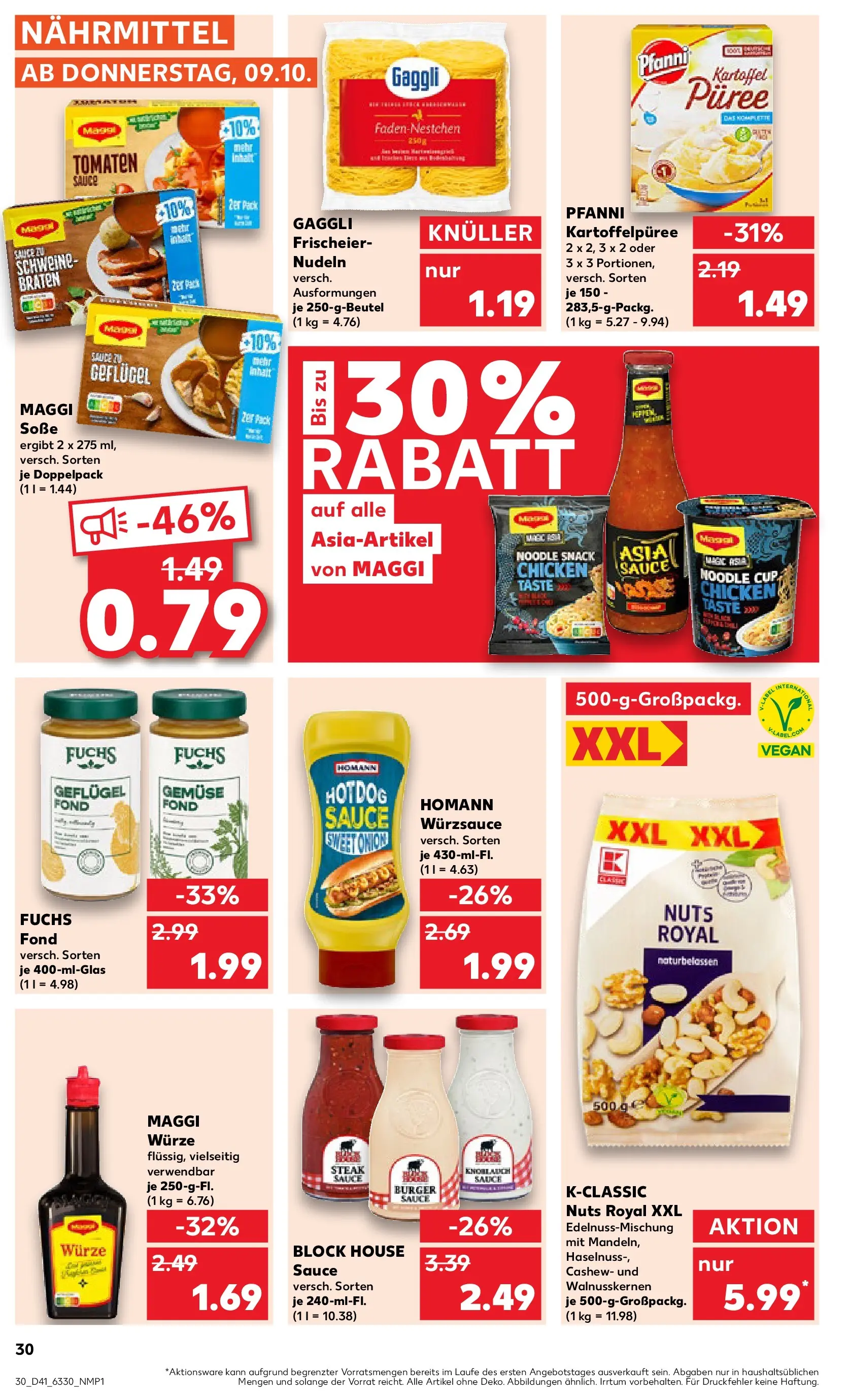 Prospekt Kaufland ab 08.10.2025 » Angebote und Werbung Online | Seite: 30 | Produkte: Gemüse, Knoblauch, Pasta, Nudeln Prospekt Kaufland ab 08.10.2025 » Angebote Online zum Blättern | Seite: 30 | Produkte: Gemüse, Knoblauch, Pasta, Nudeln