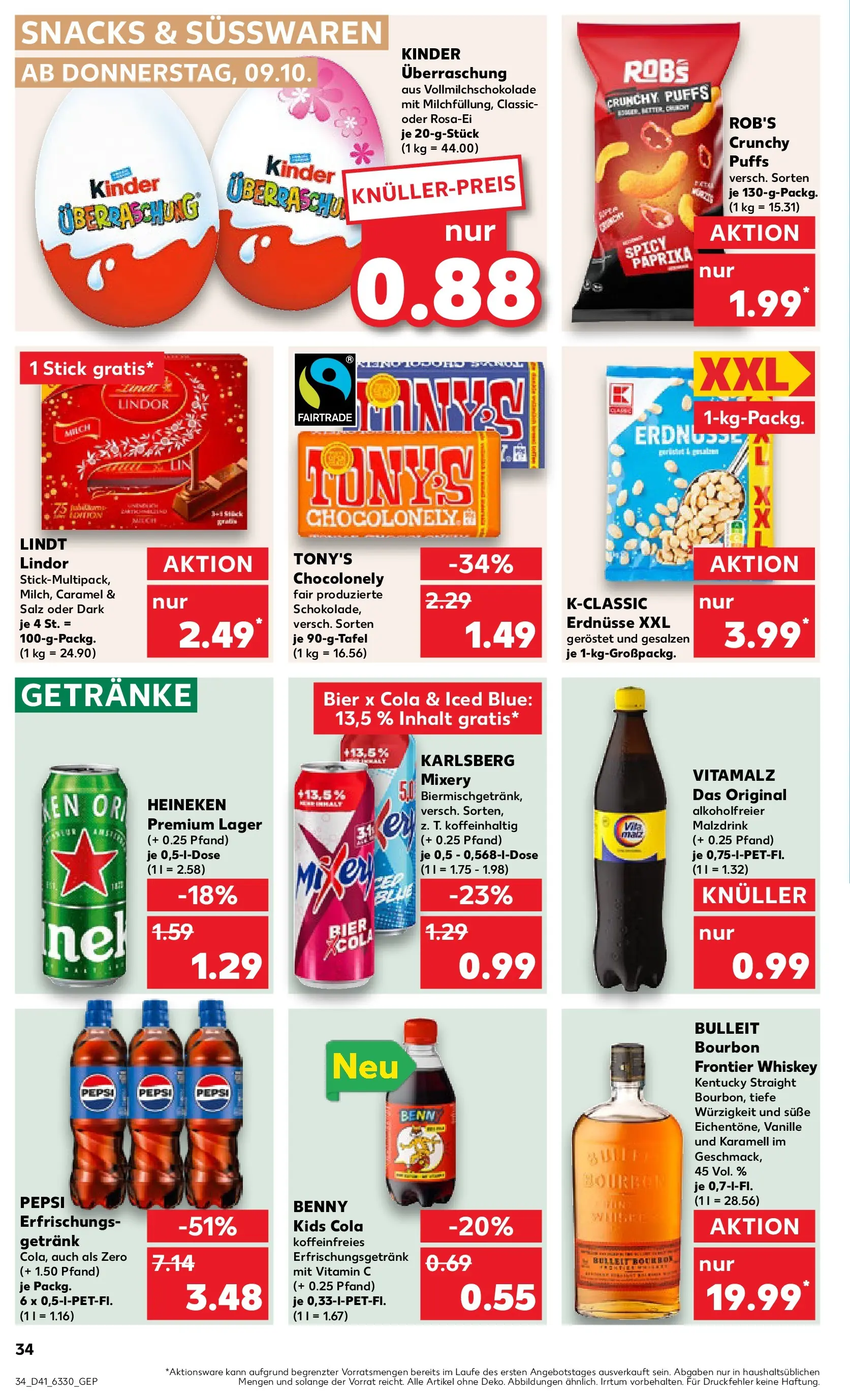 Prospekt Kaufland ab 08.10.2025 » Angebote und Werbung Online | Seite: 34 | Produkte: Cola, Bier, Lindt, Bourbon Prospekt Kaufland ab 08.10.2025 » Angebote Online zum Blättern | Seite: 34 | Produkte: Cola, Bier, Lindt, Bourbon