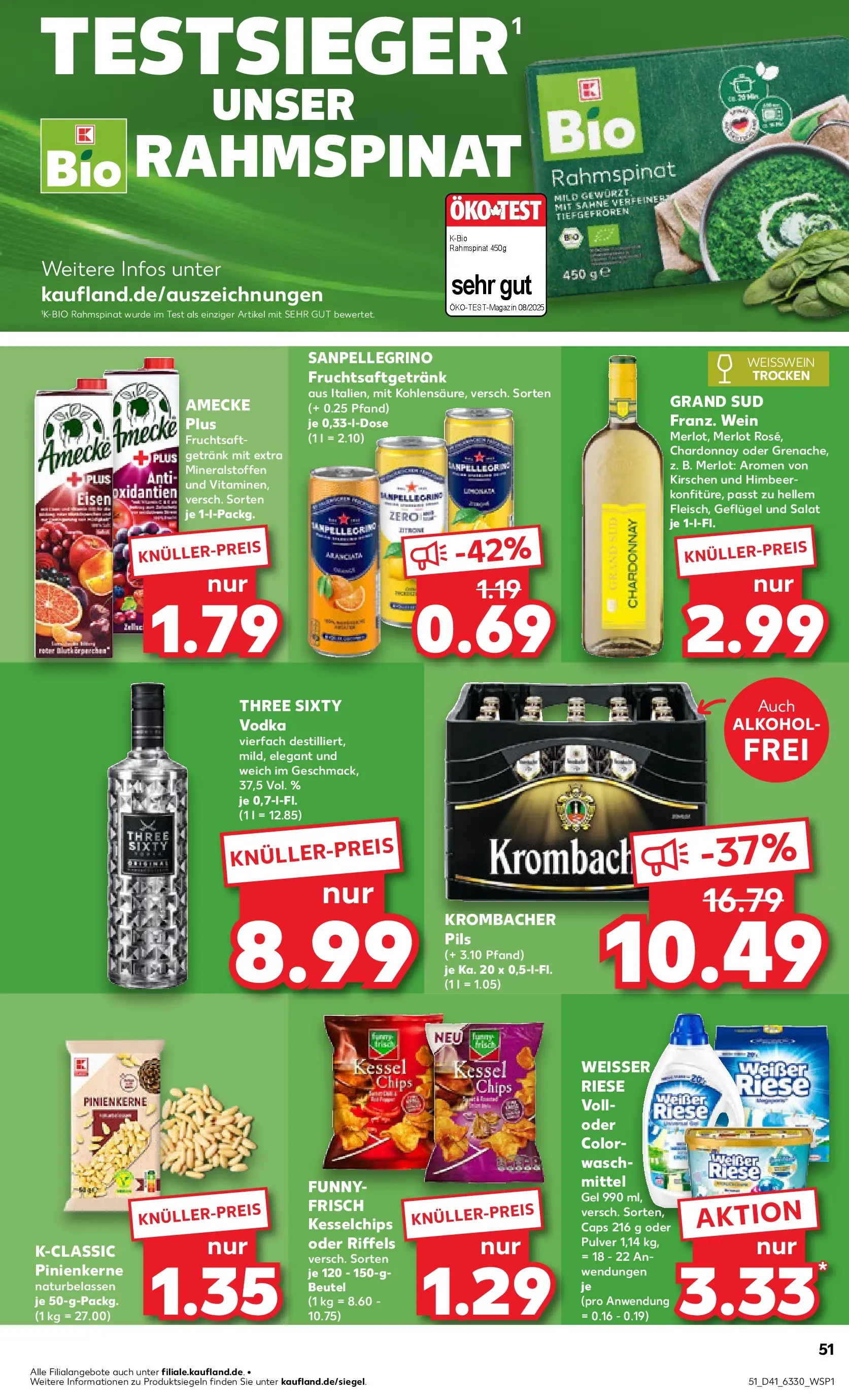 Prospekt Kaufland ab 08.10.2025 » Angebote und Werbung Online | Seite: 51 | Produkte: Merlot, Wein, Vodka, Sahne Prospekt Kaufland ab 08.10.2025 » Angebote Online zum Blättern | Seite: 51 | Produkte: Merlot, Wein, Vodka, Sahne