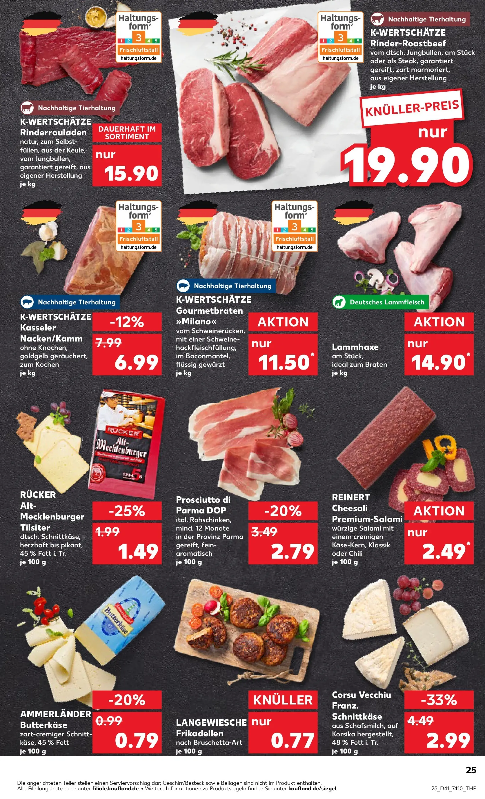Prospekt Kaufland ab 09.10.2025 » Angebote und Werbung Online | Seite: 25 | Produkte: Rinderrouladen, Chili, Salami Prospekt Kaufland ab 09.10.2025 » Angebote Online zum Blättern | Seite: 25 | Produkte: Rinderrouladen, Chili, Salami