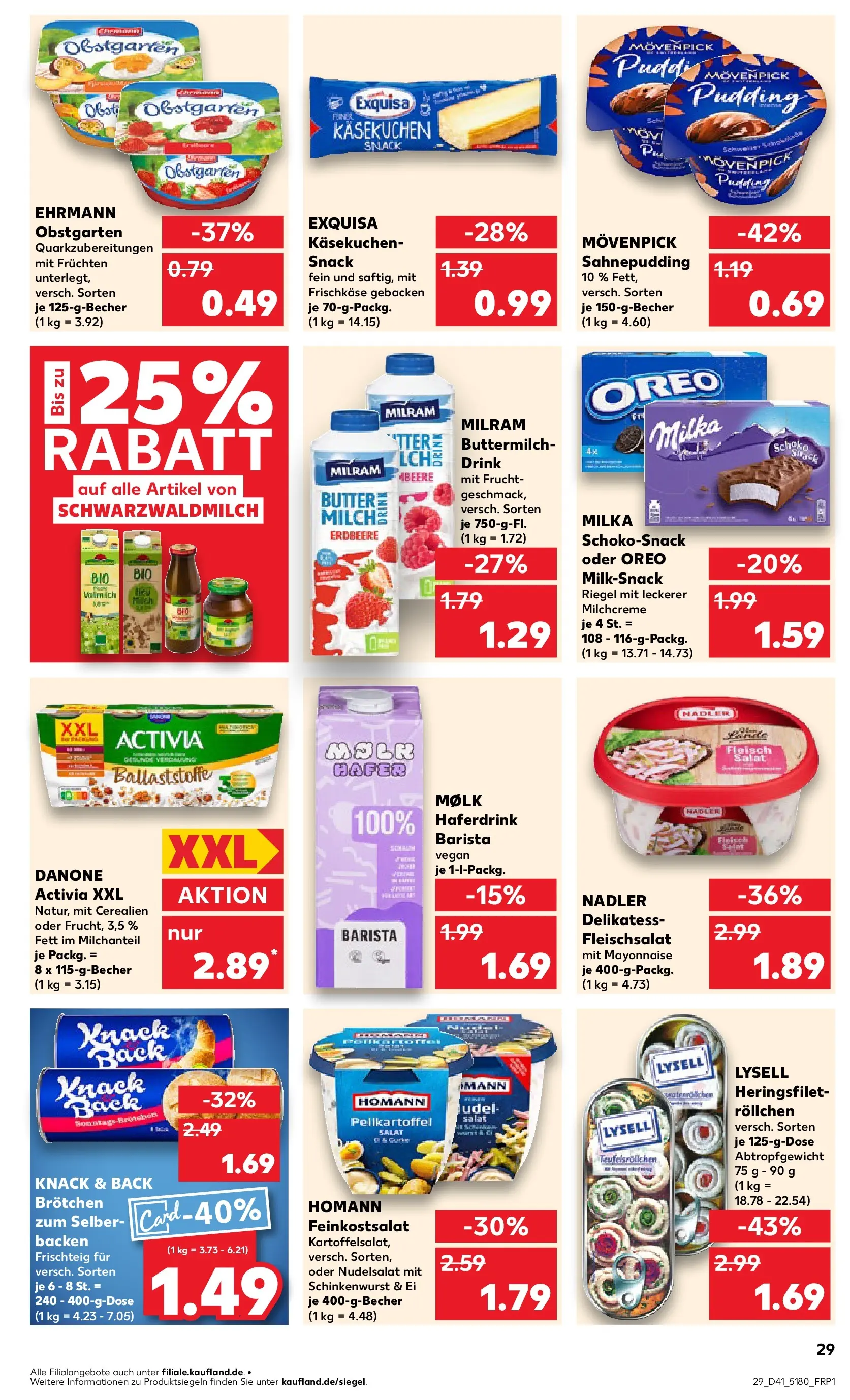 Prospekt Kaufland ab 08.10.2025 » Angebote und Werbung Online | Seite: 37 | Produkte: Buttermilch, Danone activia, Haferdrink, Frischkase Prospekt Kaufland ab 08.10.2025 » Angebote Online zum Blättern | Seite: 37 | Produkte: Buttermilch, Danone activia, Haferdrink, Frischkase