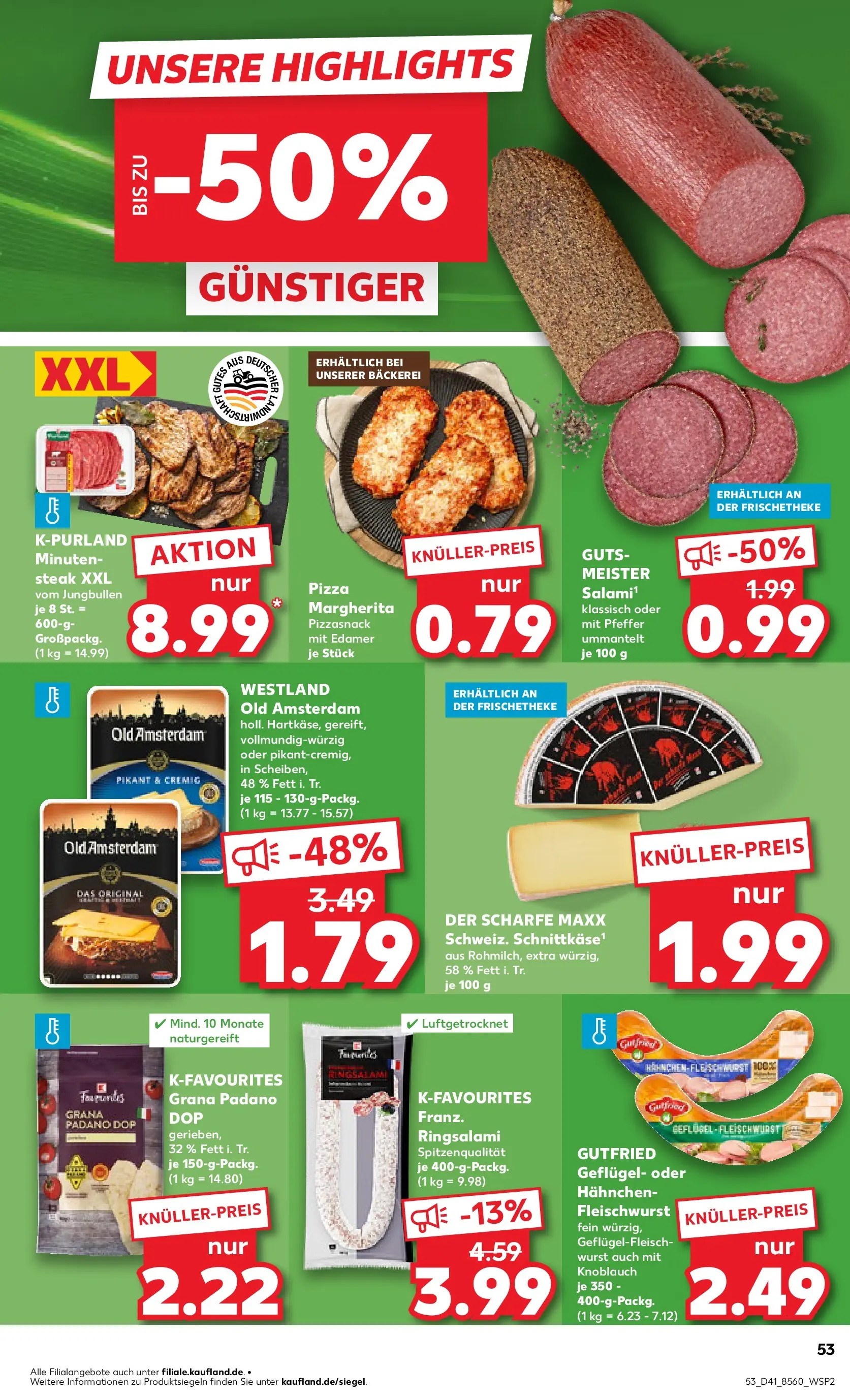 Prospekt Kaufland ab 08.10.2025 » Angebote und Werbung Online | Seite: 61 | Produkte: Edamer, Pfeffer, Wurst, Salami Prospekt Kaufland ab 08.10.2025 » Angebote Online zum Blättern | Seite: 61 | Produkte: Edamer, Pfeffer, Wurst, Salami