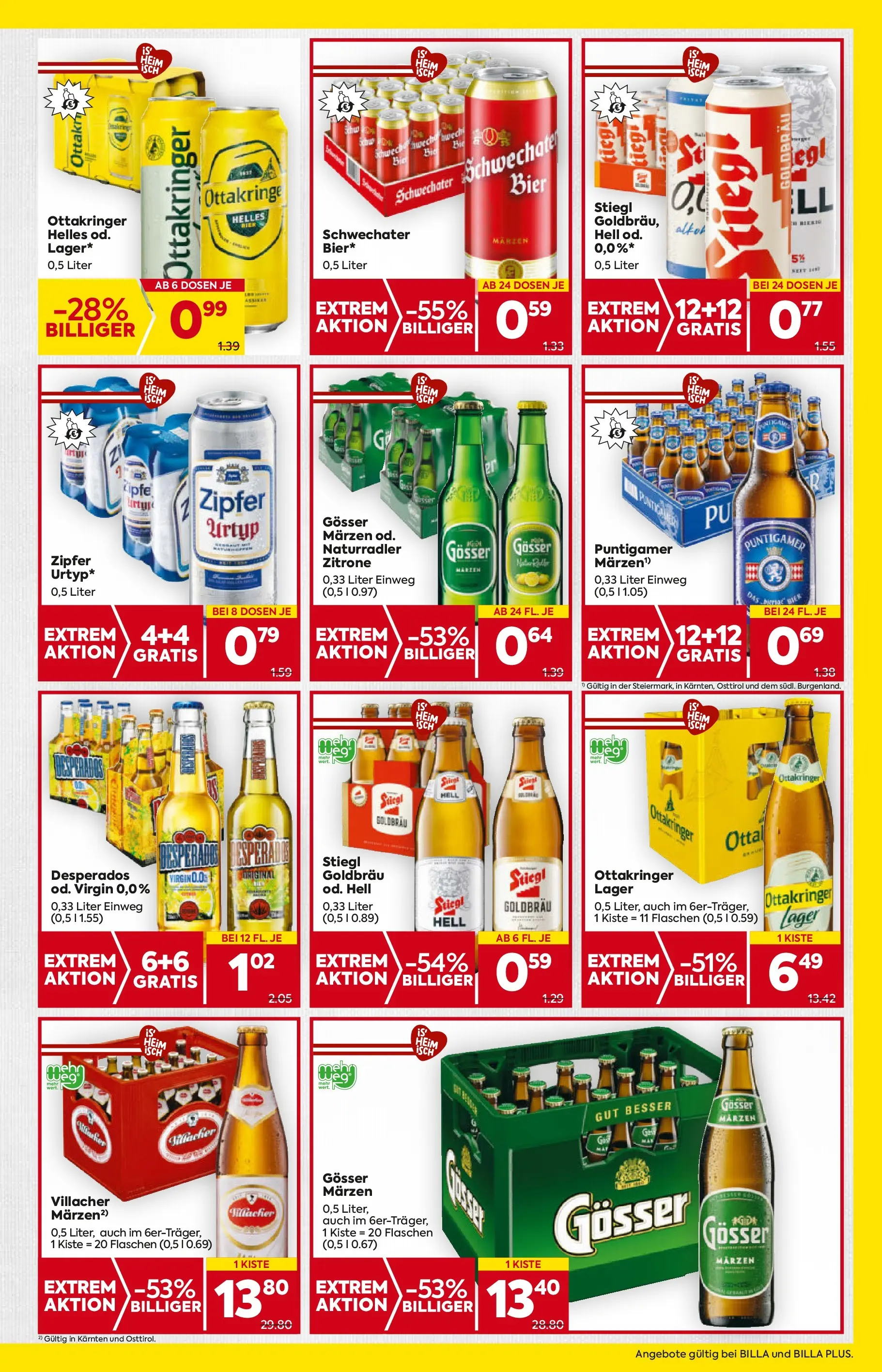 Billa Flugblatt - Maria Rain, Patergassen, Villach ab 09.10.2025 - Angebote, Prospekt | Seite: 17 | Produkte: Zitrone, Bier