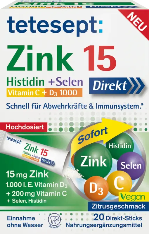 tetesept Zink 15µg Sticks