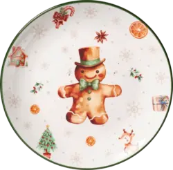 Dekorieren & Einrichten Teller Lebkuchenmännchen mit Zylinder