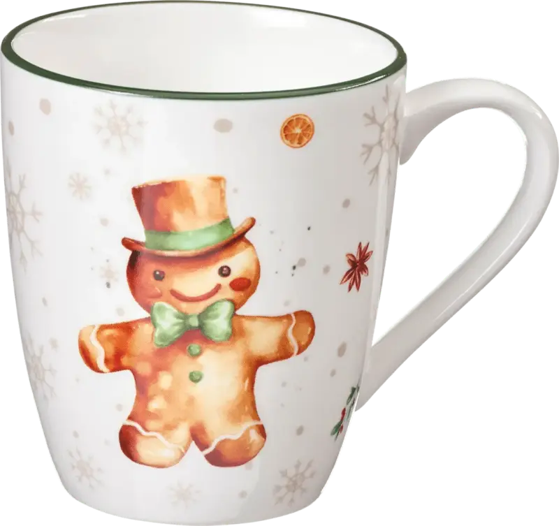 Dekorieren & Einrichten Kaffeebecher Lebkuchenmännchen mit Zylinder