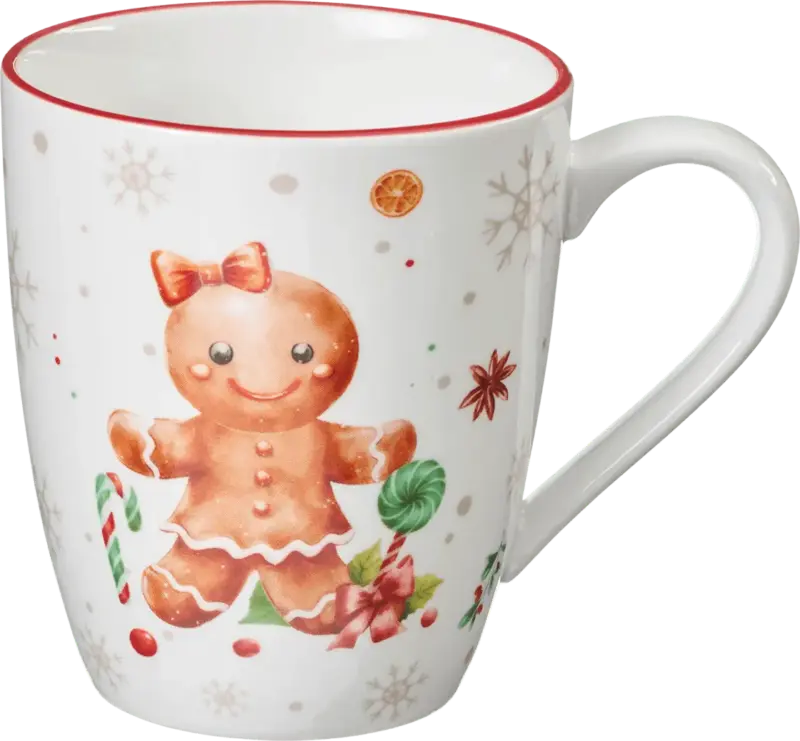 Dekorieren & Einrichten Kaffeebecher Lebkuchenmädchen mit Schleife