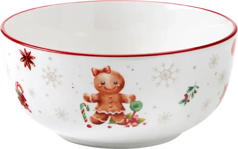 Dekorieren & Einrichten Müslischale Lebkuchenmädchen mit Schleife