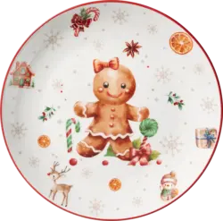Dekorieren & Einrichten Teller Lebkuchenmädchen mit Schleife