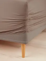 JYSK Чаршаф с ластик VIVIAN 90x200x35 цвят тъмен пясък