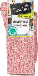 Fascino Socken in Mouliné-Optik rot Gr. 35-38