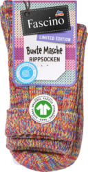 Fascino Socken in Strick-Optik mit Umschlagbund rot Gr. 35-38