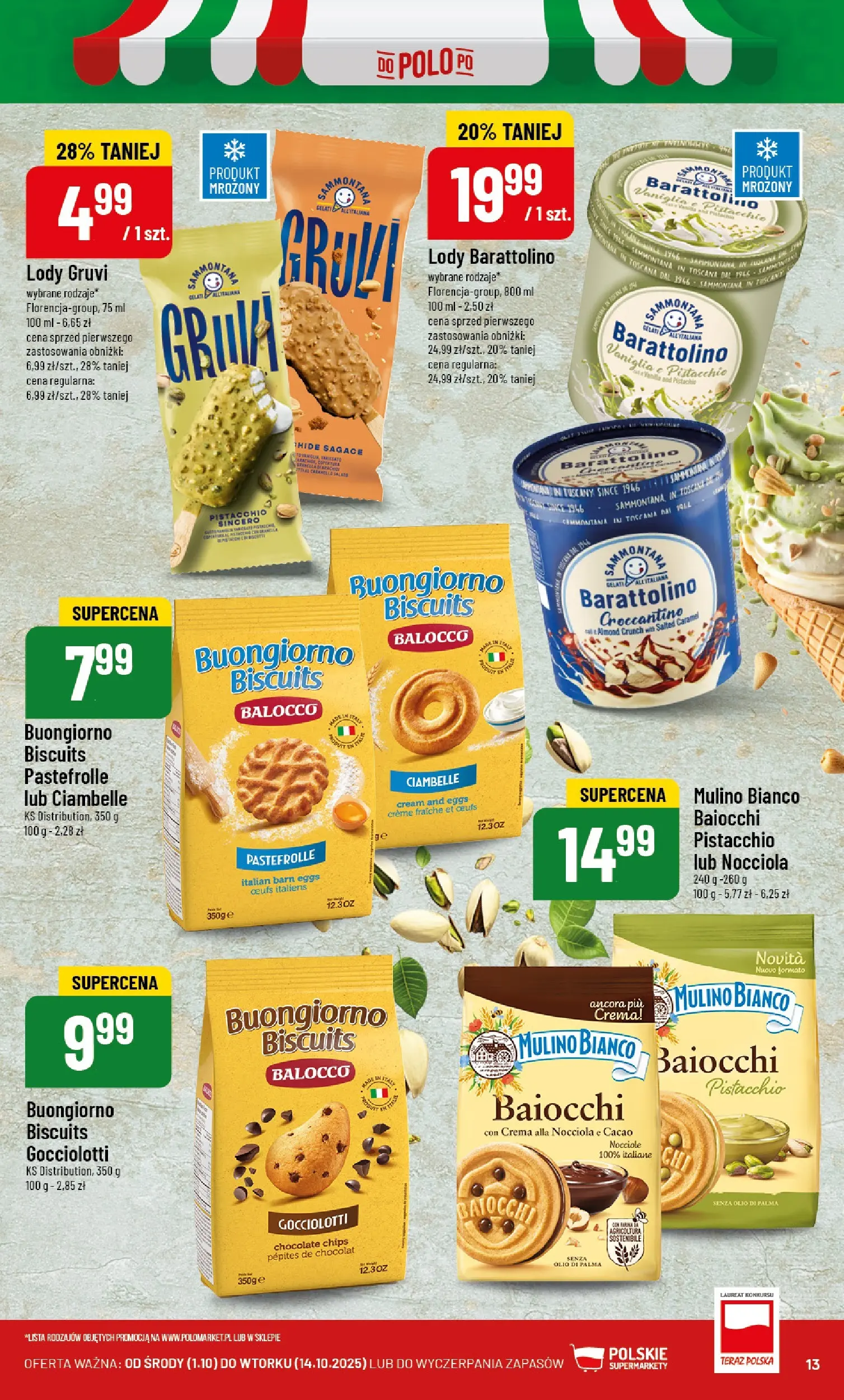 POLOmarket gazetka od jutra (01.10.2025) - Nowa PDF | Strona: 13 | Produkty: Lody