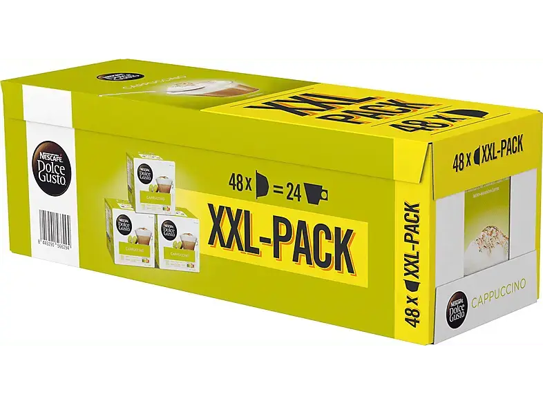 Dolce Gusto Cappuccino XXL-Pack Kaffeekapseln, 48 Stück, Kompatibles System: Nescafé Dolce Gusto