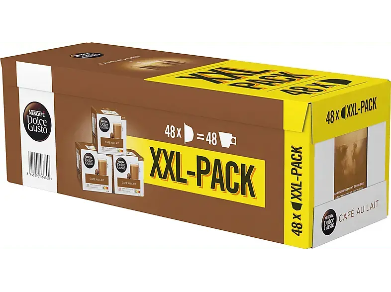 Dolce Gusto Cafe Au Lait XXL-Pack Kaffeekapseln, 48 Stück, Kompatibles System: Nescafé Dolce Gusto