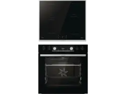 Gorenje black Set 5, Herdset inkl. Kochfeld (Induktionskochfeld, A, 77 l)
