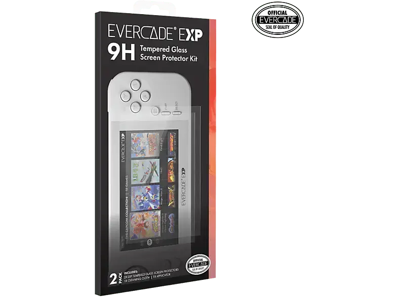Plaion Blaze Evercade EXP Tempered Glass; Displayschutz-Kit