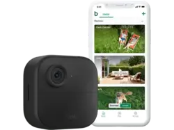 blink Outdoor 4, Sicherheitskamera (Anzahl Kameras: 1, für Außen, Nachtsichtfunktion, Batteriebetrieb, Neigbar, HD, Schwarz)
