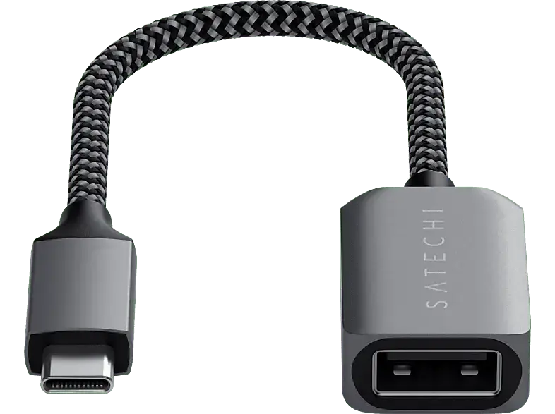 SATECHI USB-C zu USB 3.0 Adapterkabel, Grau/Schwarz