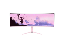 AROZZI NOVA 49 Zoll Curved Gaming Monitor, DQHD, 1 ms Reaktionszeit, 350 cd/m², 165 Hz, Pink