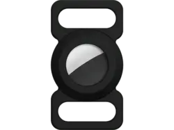 ISY IAT-5000-BK AirTag Collar für Tierhalsbänder, Schwarz, Hülle; AirTag Hülle