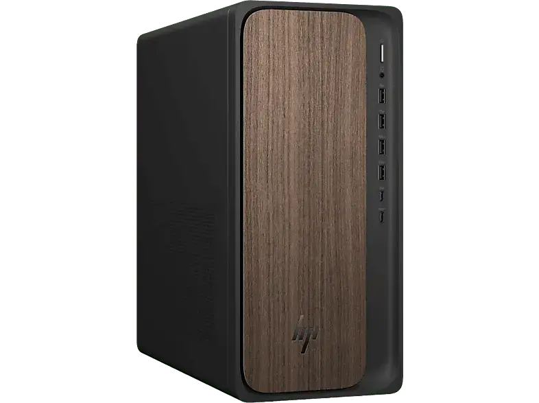 HP OmniDesk Desktop AI M03-0912ng PC PC, Intel® Core™ Ultra 7 Prozessor 265, 32 GB RAM SSD, Windows 11 Home, Dark Wood, Jack Black Gehäuse; Desktop PC