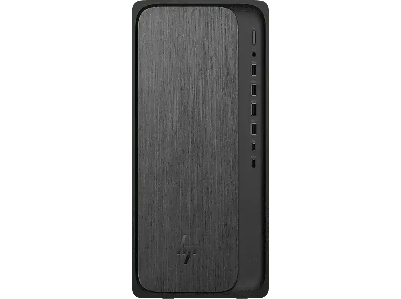 HP OmniDesk Desktop M02-0902ng PC, AMD Ryzen™ 7 8700G Prozessor, 32 GB RAM SSD, Radeon™ Onboard Graphics, Windows 11 Home, Gray Wood/Jack Black; Desktop PC