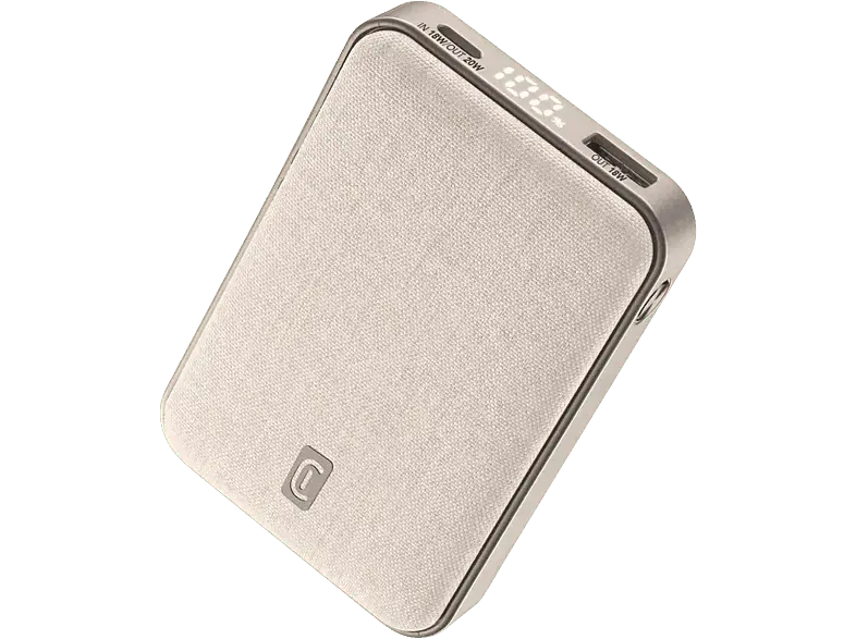 Cellular Line PBGLAM10000PDW Power Bank Glam, 10000 mAh, Delivery, Beige; Powerbank