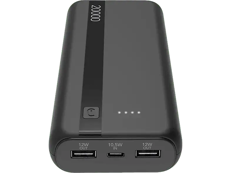 Cellular Line PBenTRY20000K Powerbank Entry, 20000mAh, 12 Watt, Schwarz