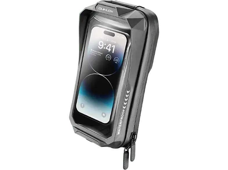 Interphone Quiklox Waterproof Case 7 Zoll für Smartphone Motorradhalterung; Softcase für Motorradhalterung