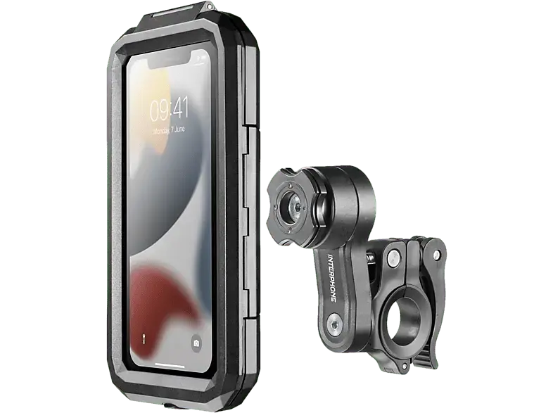 Interphone Quiklox ARMOR pro Hardcase 6,5 Zoll für Smartphone Motorradhalterung; Hardcase für Motorradhalterung