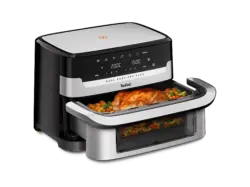 Tefal EY 922D Easy Fry Flex Doppelkammer Heißluftfritteuse 9 l, 2700 Watt, Schwarz
