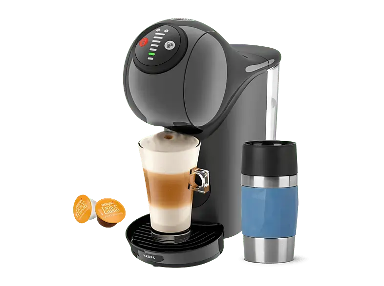 Krups KP243B.25AT Genio S Basic Kapselmaschine + Travel Mug Anthrazit