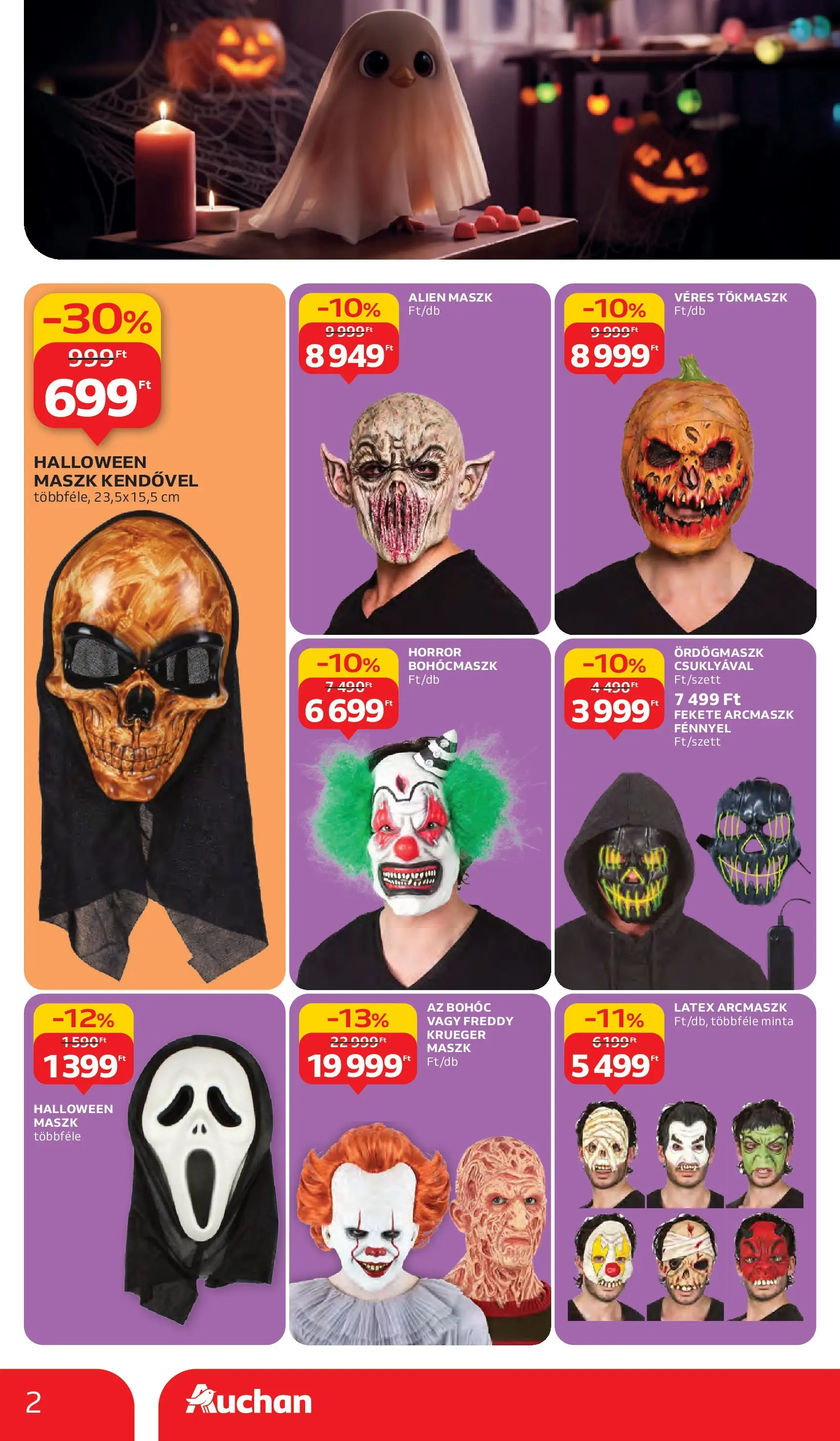 Auchan Akciós újság Szeged - 2025.10.02. -tól/töl > akció, lapozható szórólap 🛍️ | Oldal: 2 | Termékek: Maszk